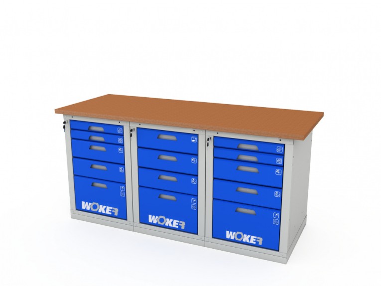 Верстак трехтумбовый WOKER PRO 3545.1800 купить в Великом Новгороде